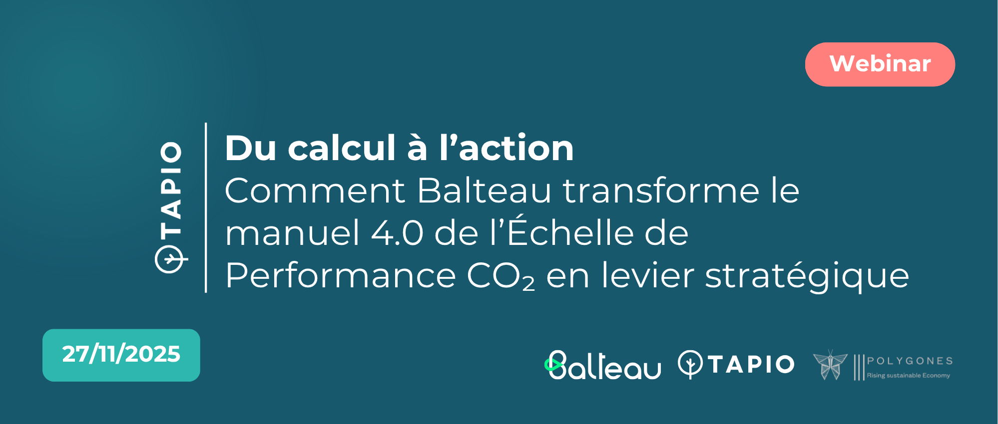 27th November | Webinar | How Balteau is transforming the CO₂ Performance Ladder 4.0 manual into a strategic lever